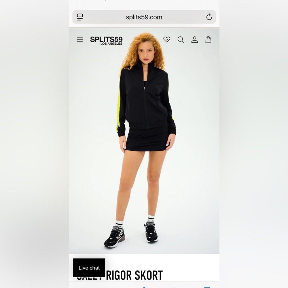 Splits59 Black Skort with Neon Accents